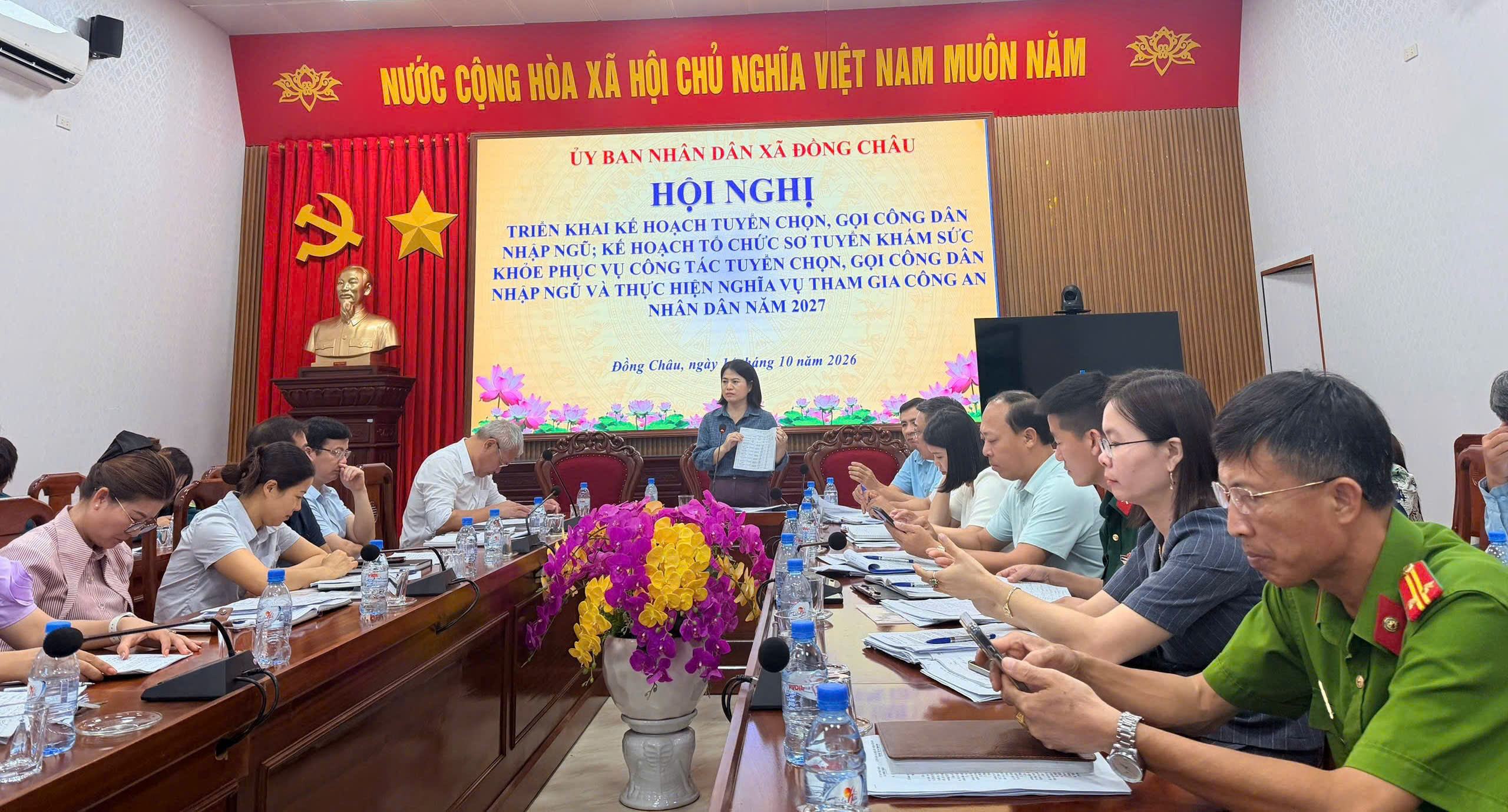 Đồng Châu triển khai kế hoạch tuyển chọn, gọi công dân nhập ngũ và thực hiện nghĩa vụ công an nhân dân năm 2027